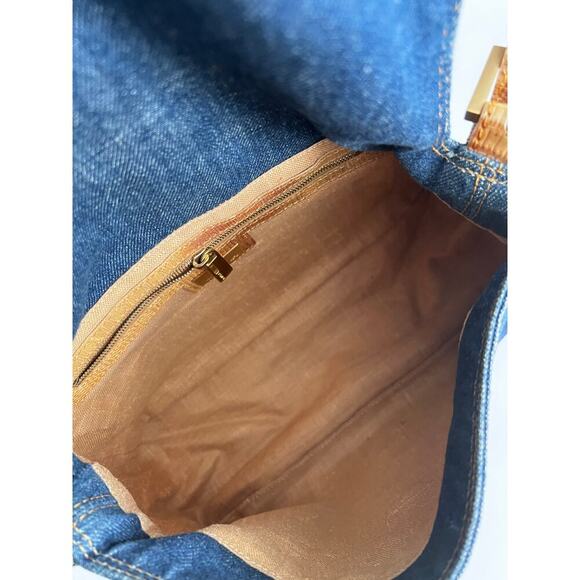 Fendi mamma lizard denim baguette - Picture 4 of 10